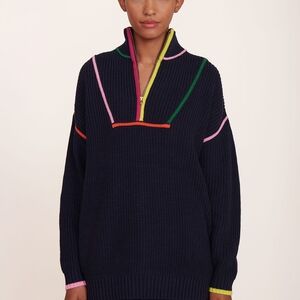 STAUD Hampton Sweater Navy/Multi
